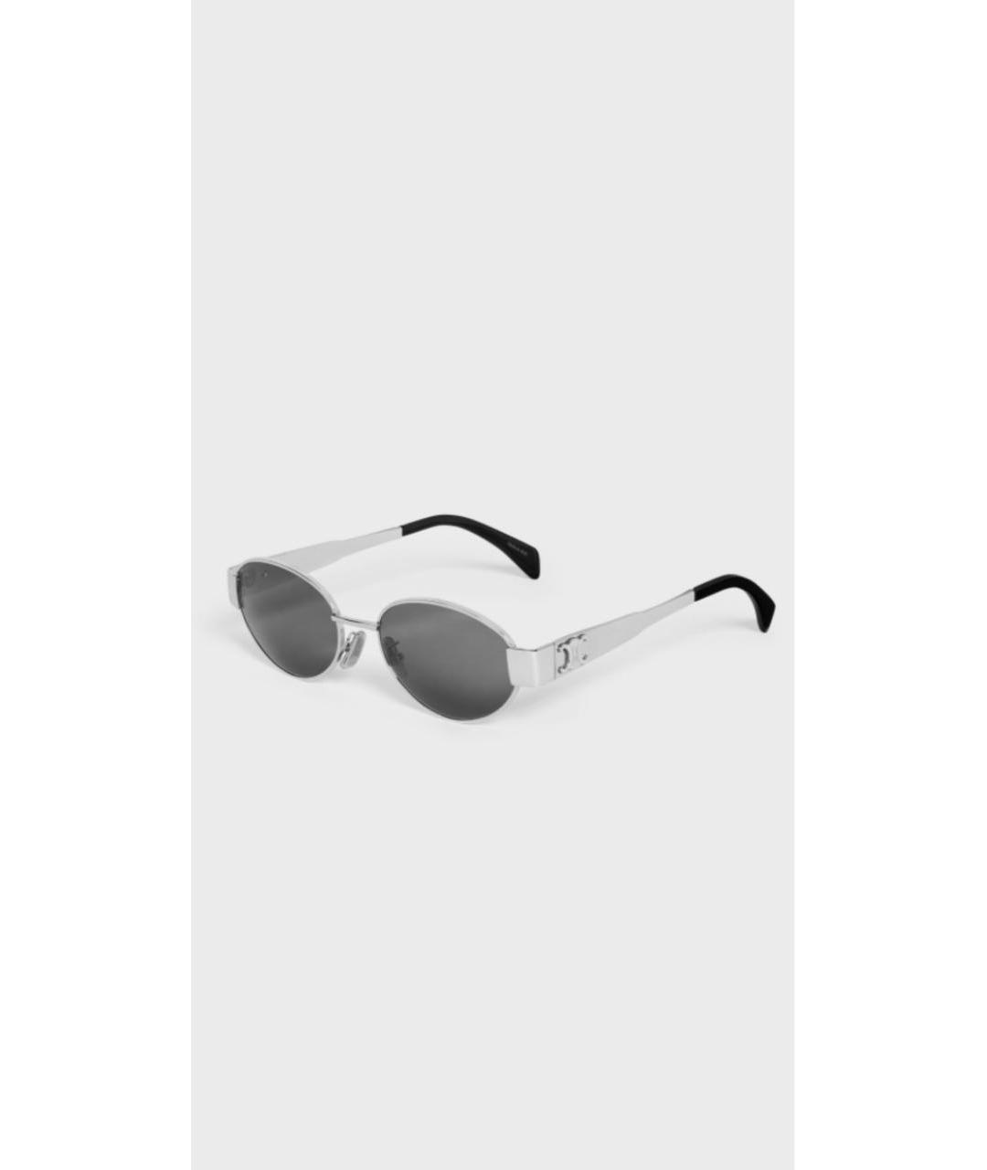CELINE PRE-OWNED Серебряные металлические солнцезащитные очки, фото 2
