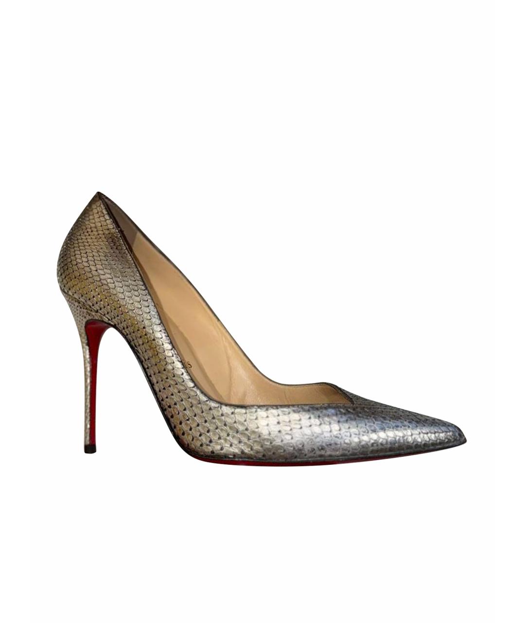 CHRISTIAN LOUBOUTIN Серебряные туфли, фото 1