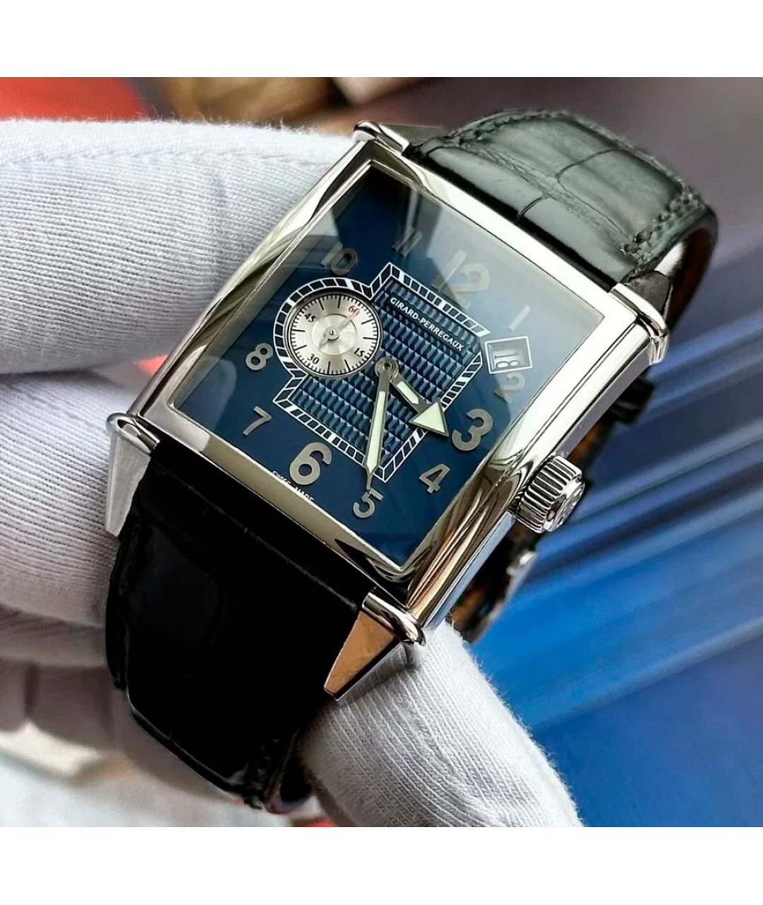 GIRARD PERREGAUX Синие стальные часы, фото 2