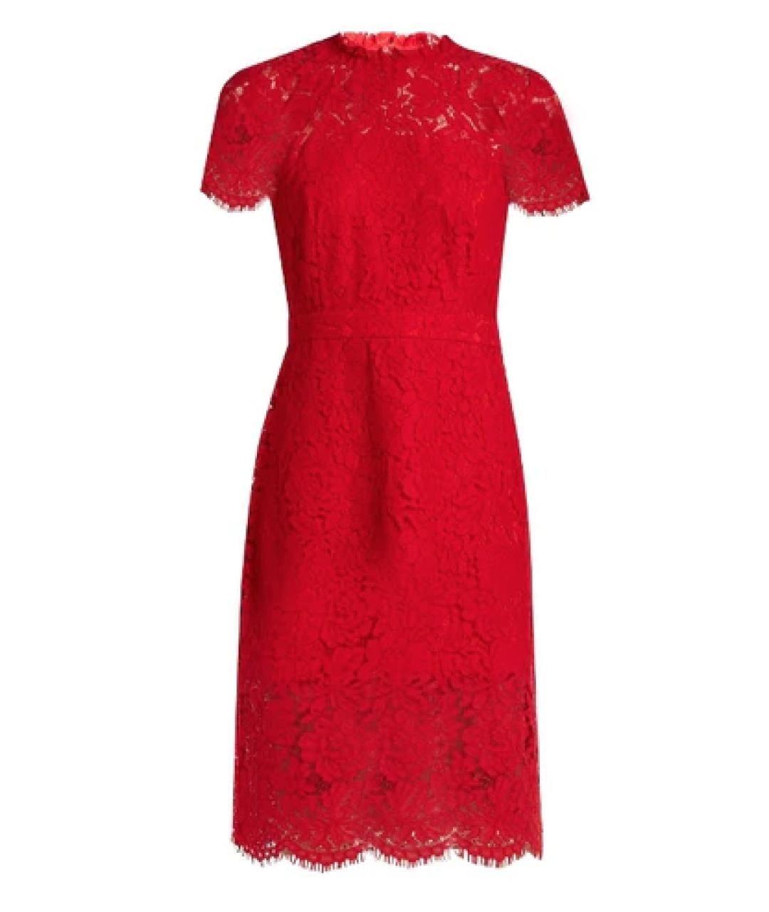 DIANE VON FURSTENBERG Красное хлопковое коктейльное платье, фото 1
