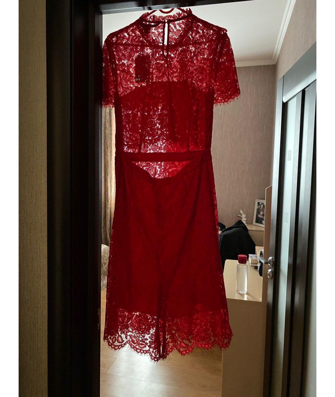 DIANE VON FURSTENBERG Красное хлопковое коктейльное платье, фото 3