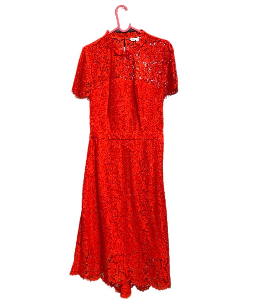DIANE VON FURSTENBERG Красное хлопковое коктейльное платье, фото 2