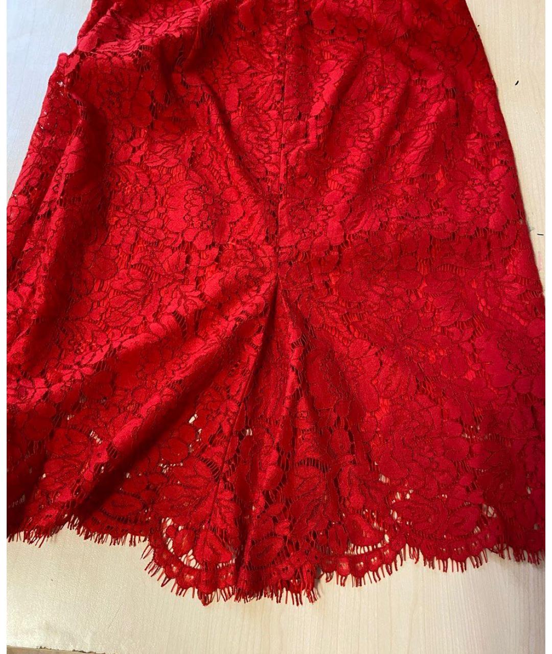 DIANE VON FURSTENBERG Красное хлопковое коктейльное платье, фото 6