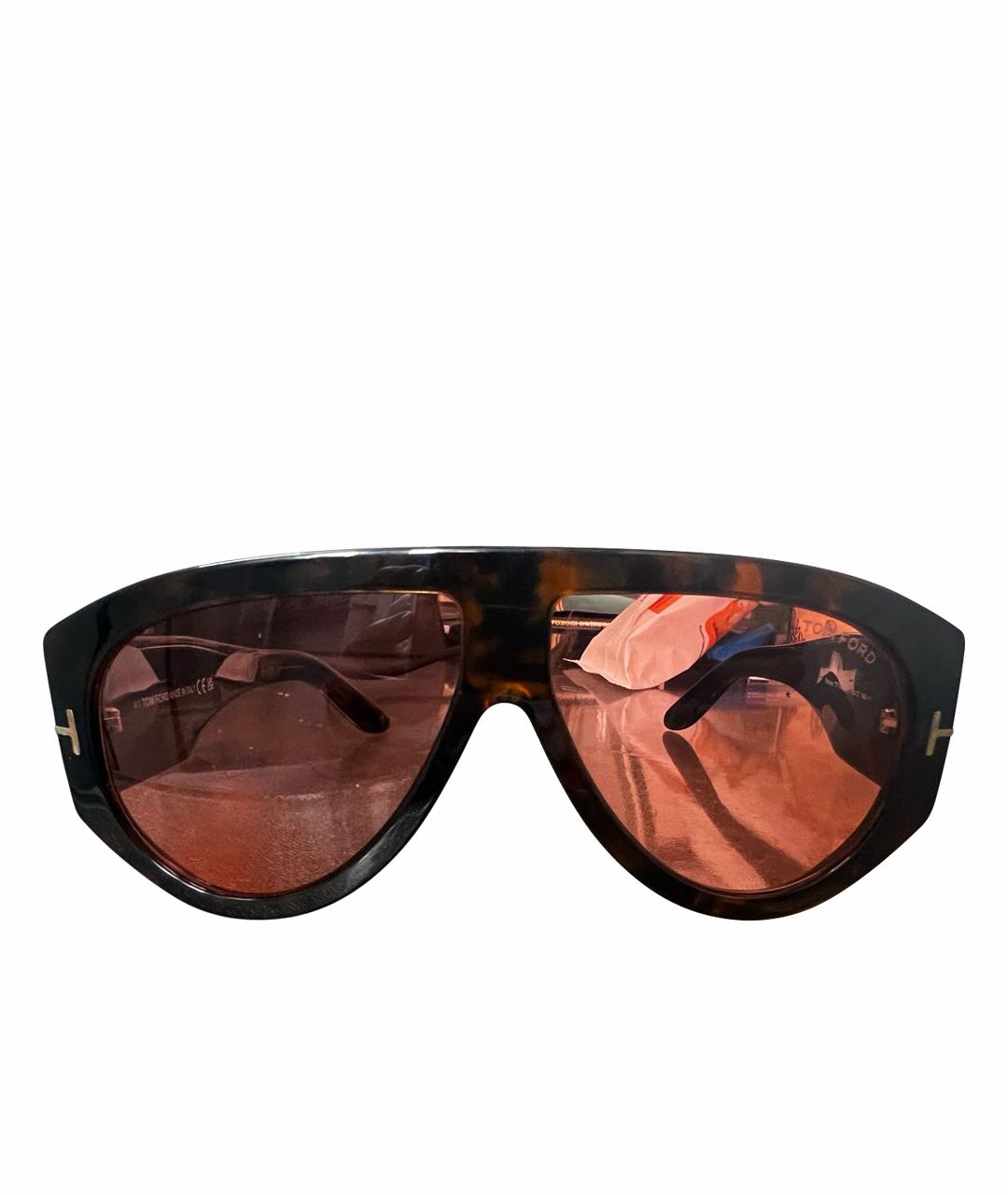 TOM FORD Бордовые пластиковые солнцезащитные очки, фото 1