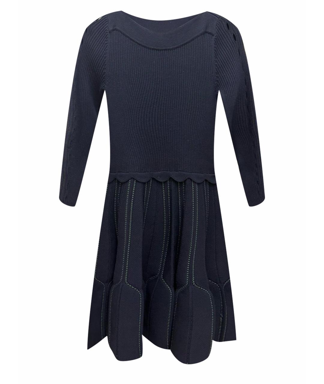 SANDRO Темно-синее вискозное повседневное платье, фото 1