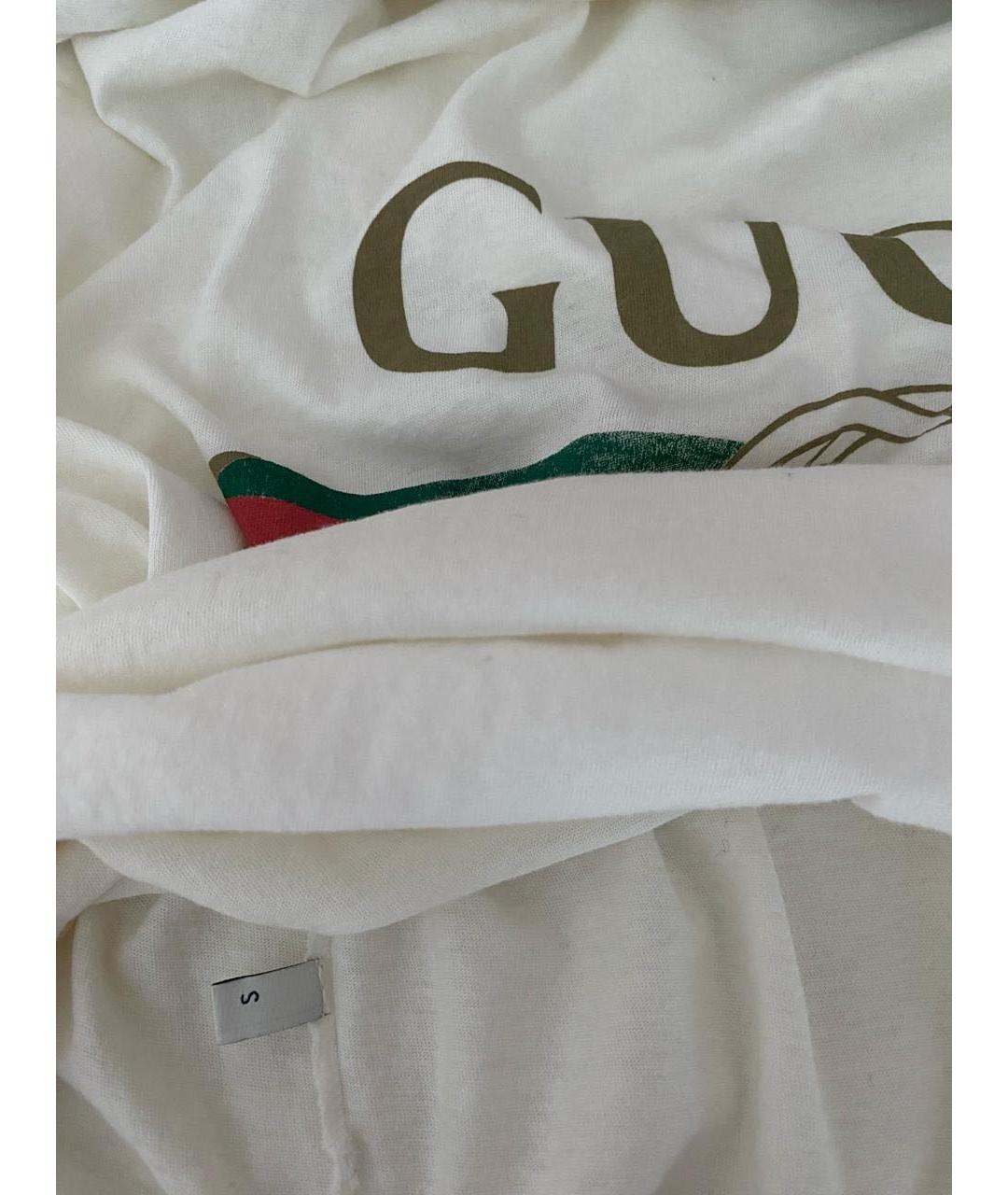 GUCCI Бежевая хлопковая футболка, фото 8