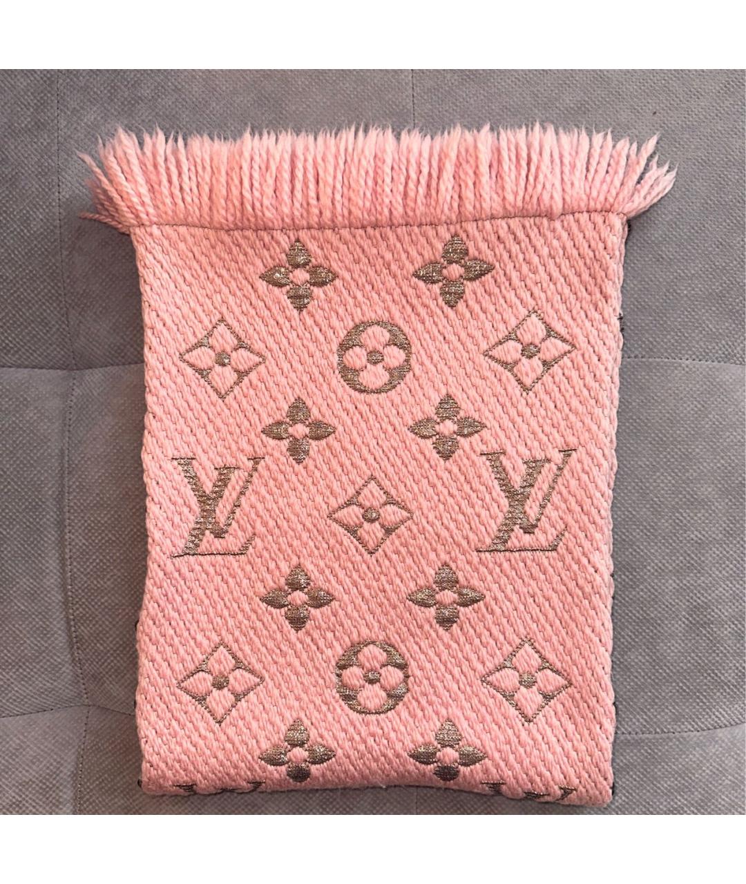 LOUIS VUITTON PRE-OWNED Розовый шерстяной шарф, фото 2