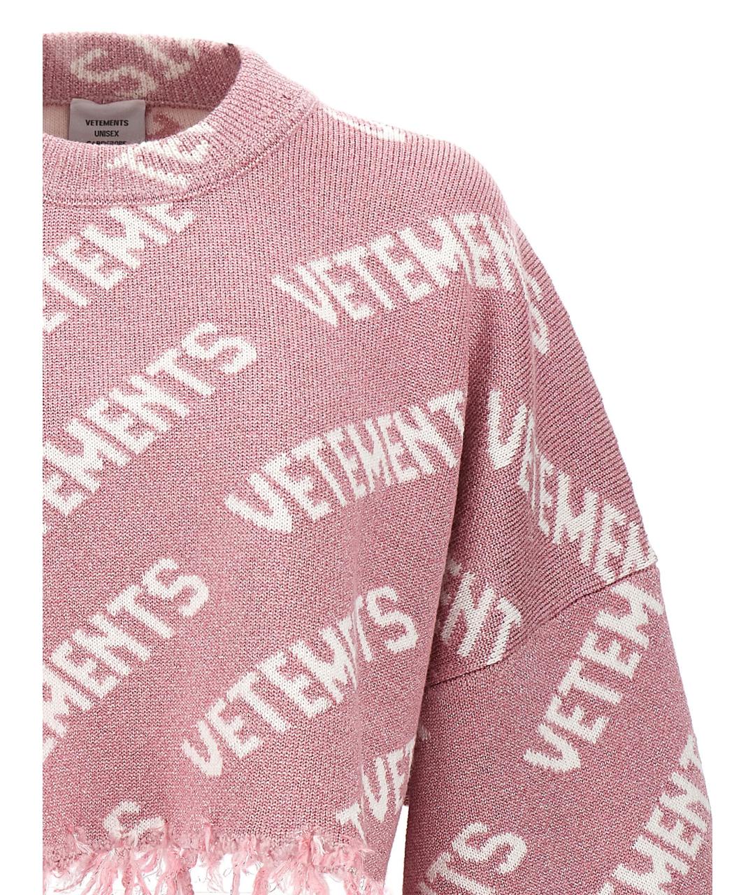 VETEMENTS Розовый вискозный джемпер / свитер, фото 3