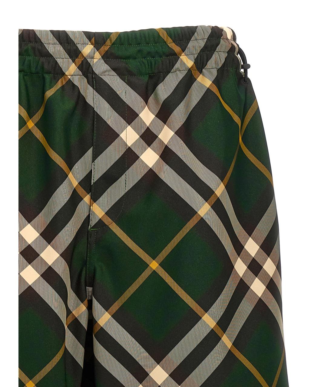 BURBERRY Зеленые полиэстеровые повседневные брюки, фото 3