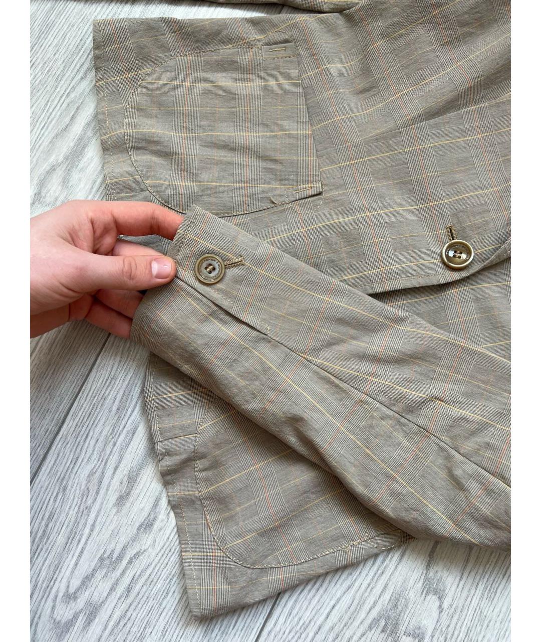 DOROTHEE SCHUMACHER Бежевый хлопко-эластановый жакет/пиджак, фото 6