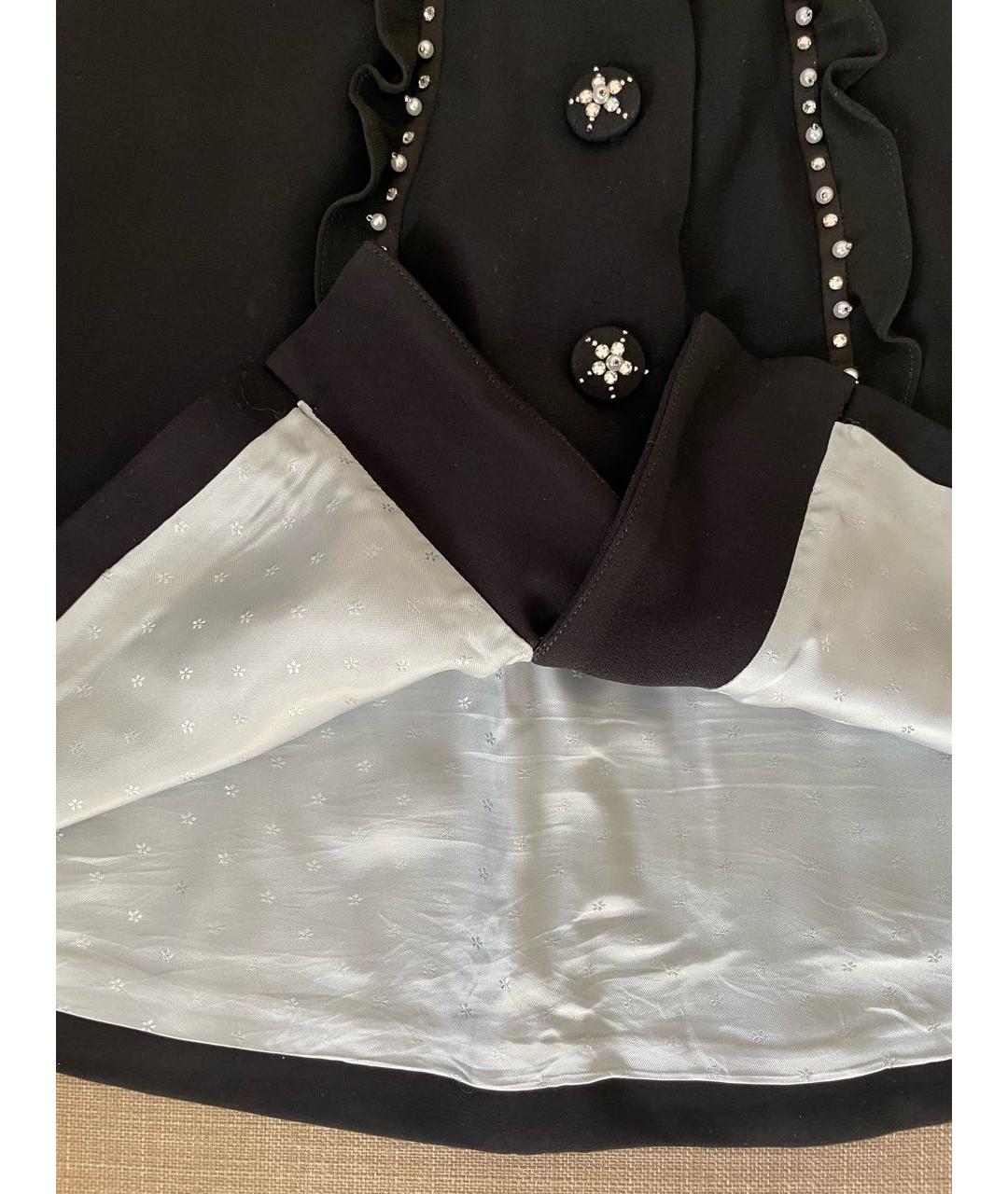 MIU MIU Черная вискозная юбка мини, фото 3