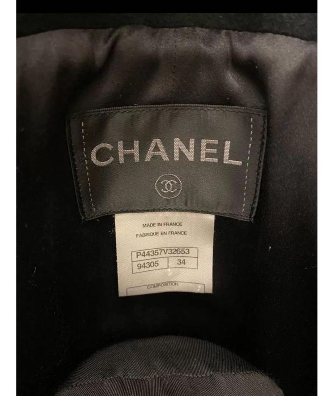 CHANEL Черное шерстяное пальто, фото 4