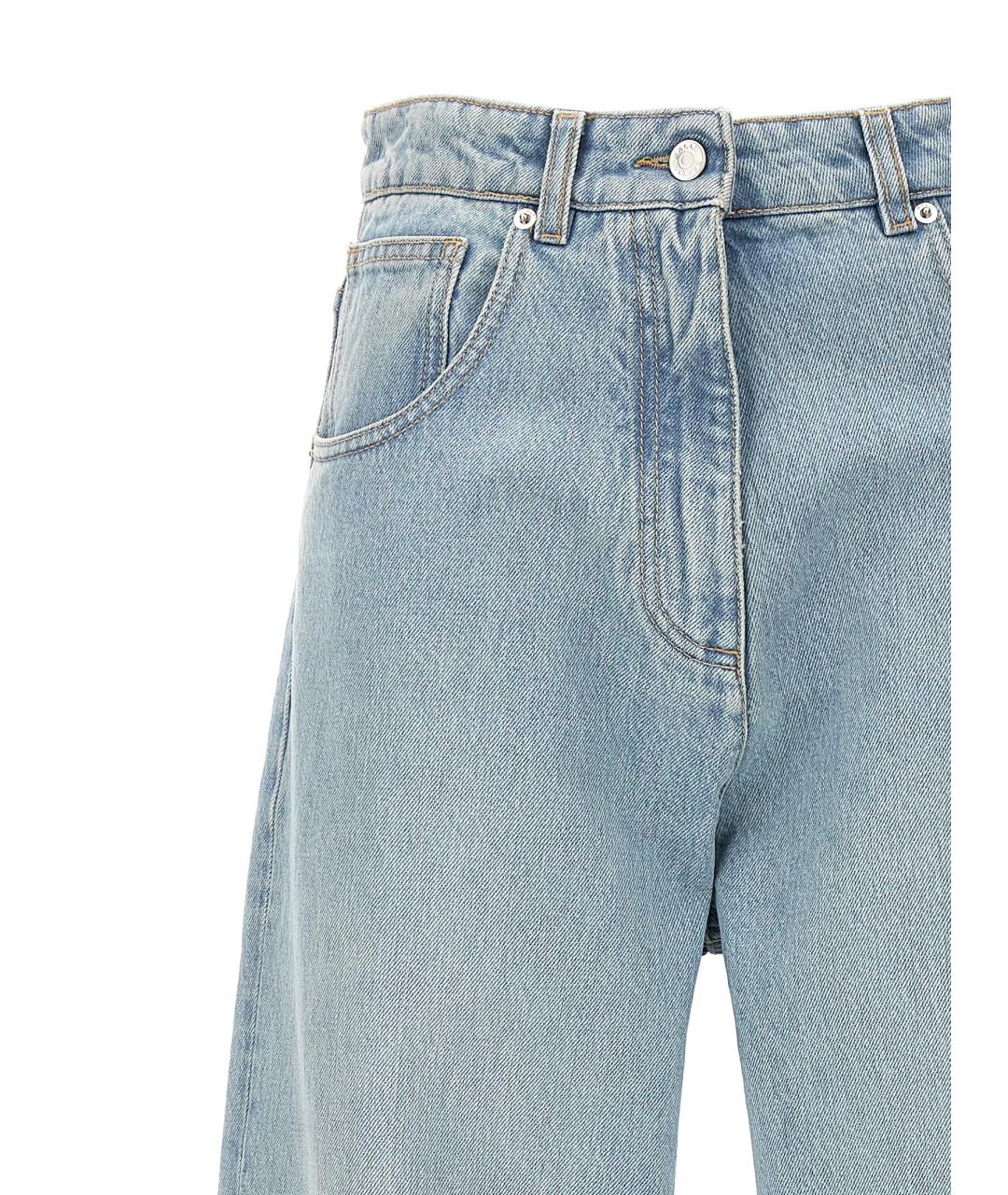 BALLY Голубые хлопковые прямые джинсы, фото 3
