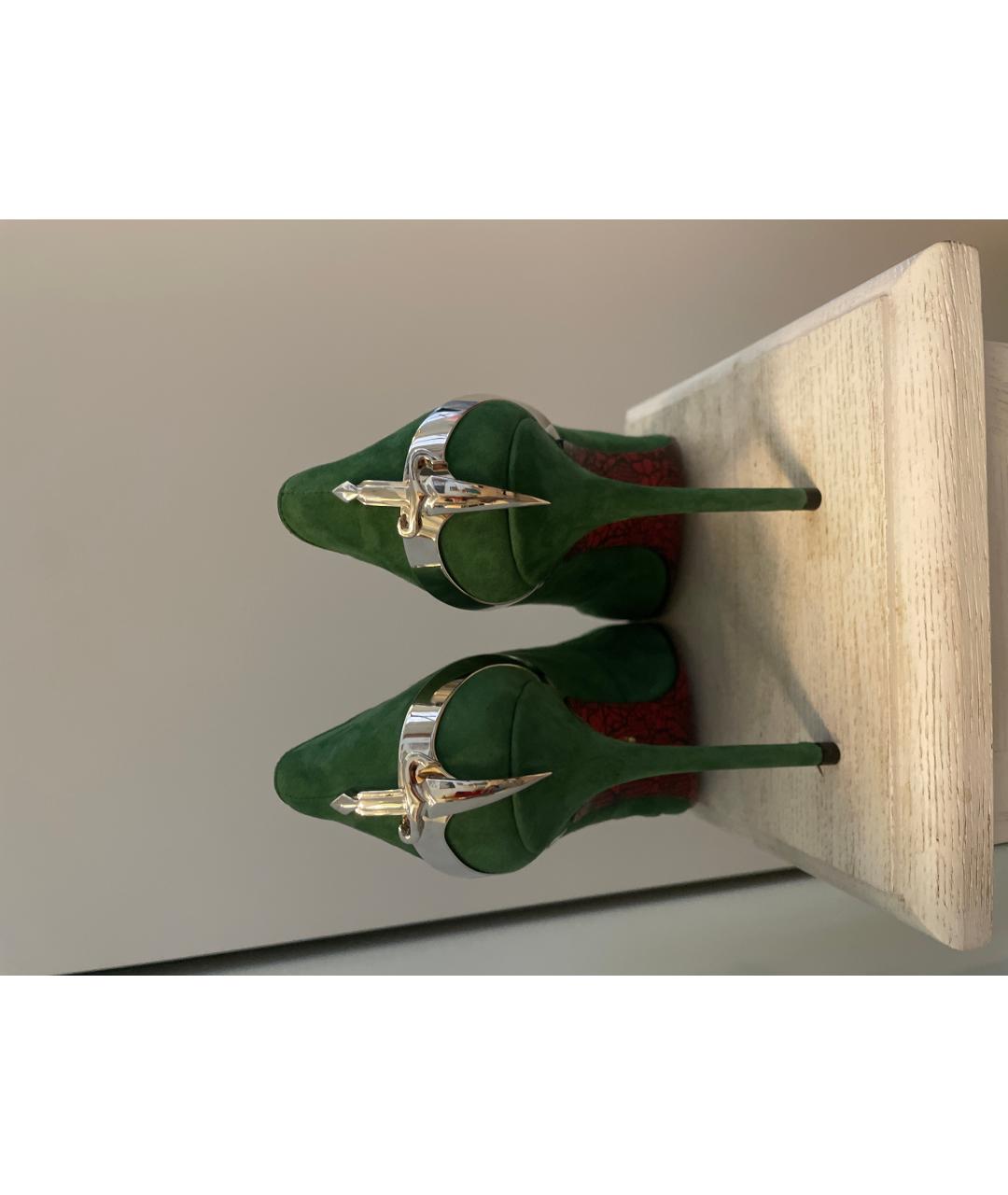 CESARE PACIOTTI Зеленые замшевые туфли, фото 4