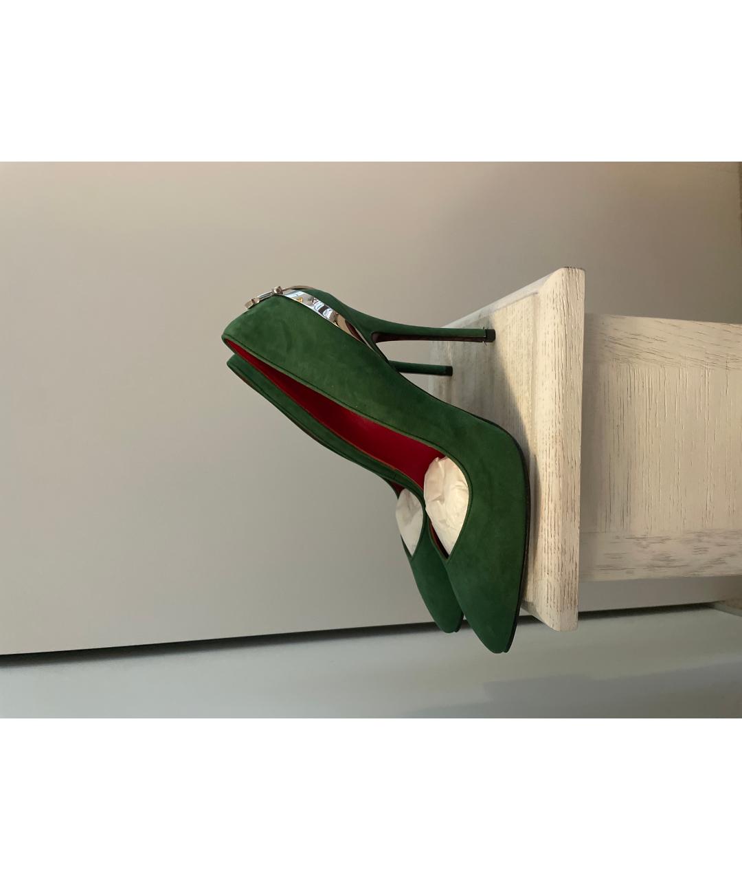 CESARE PACIOTTI Зеленые замшевые туфли, фото 6