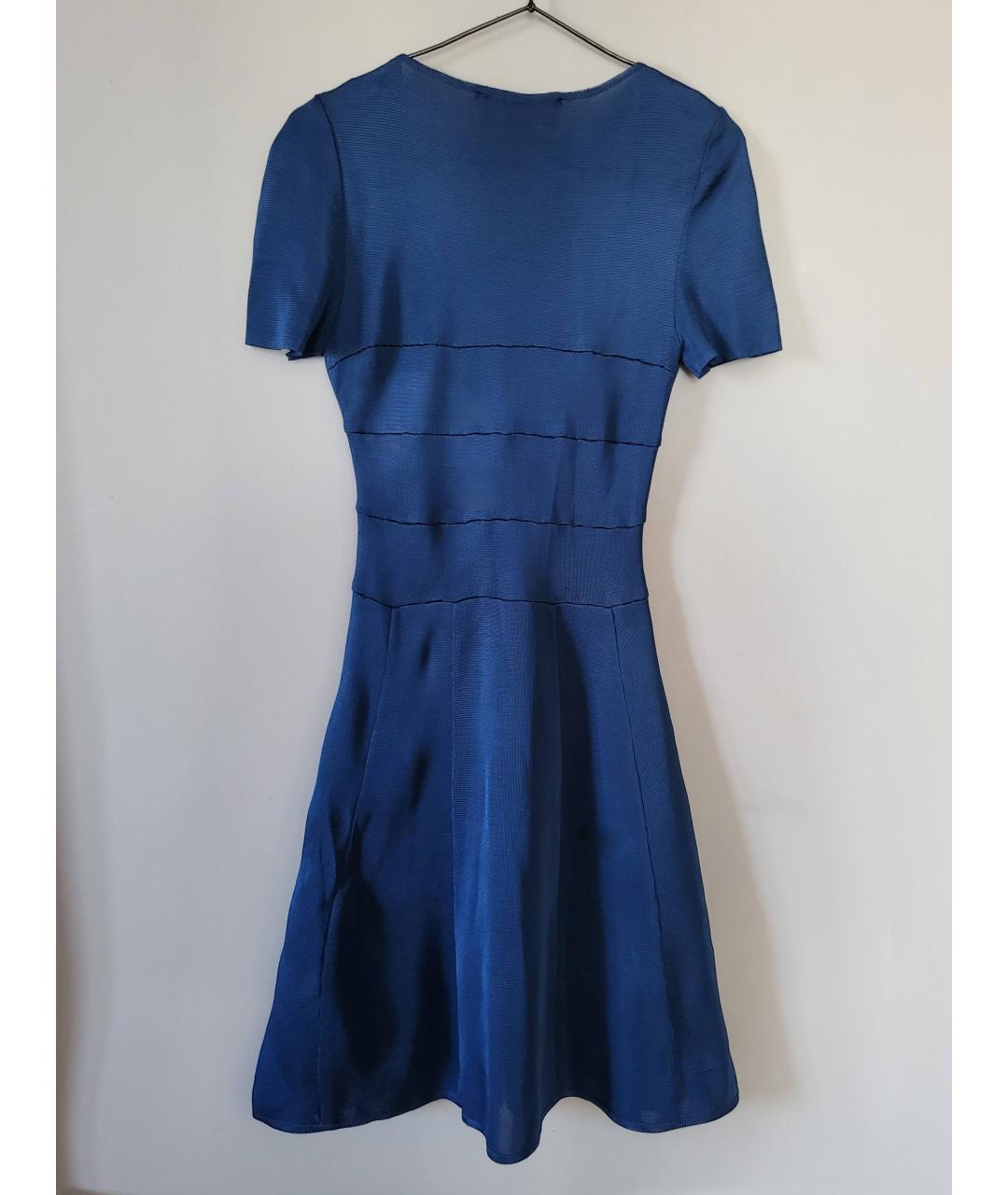 AZZARO Синее вискозное повседневное платье, фото 2
