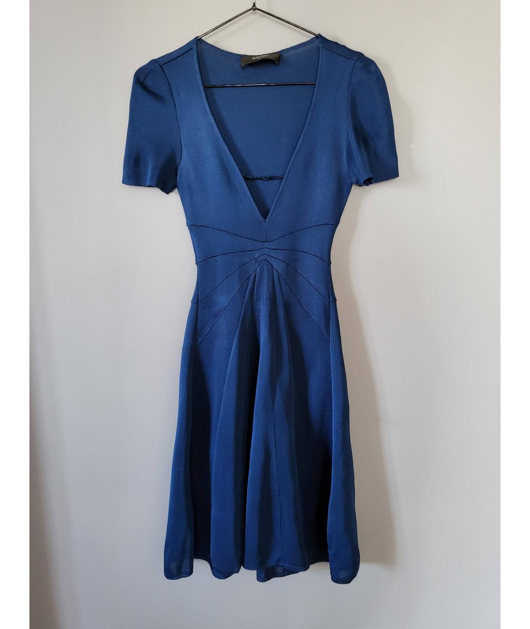 AZZARO Синее вискозное повседневное платье, фото 5