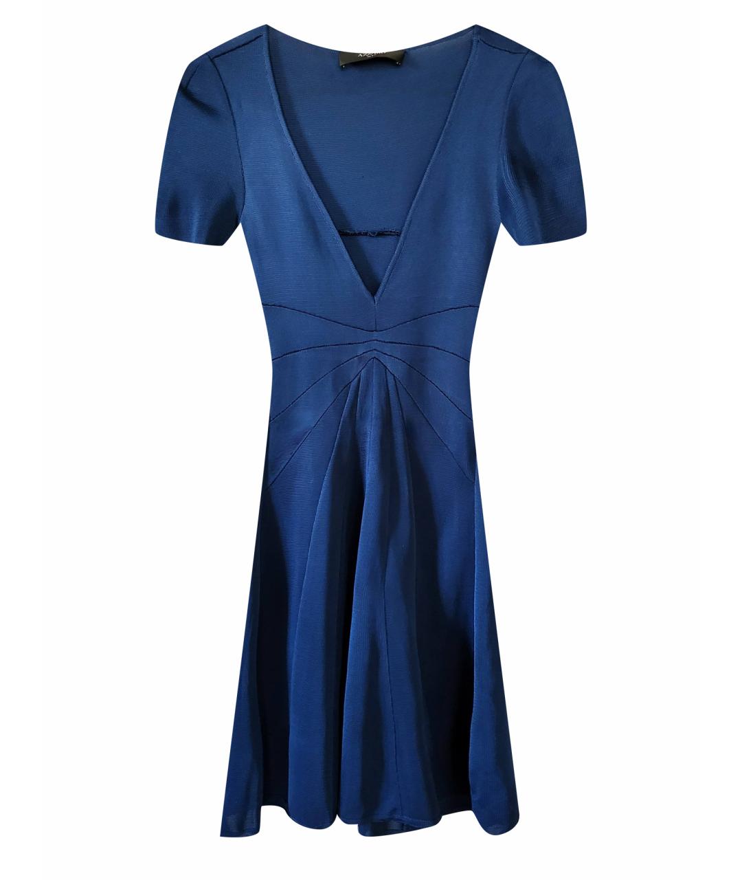 AZZARO Синее вискозное повседневное платье, фото 1