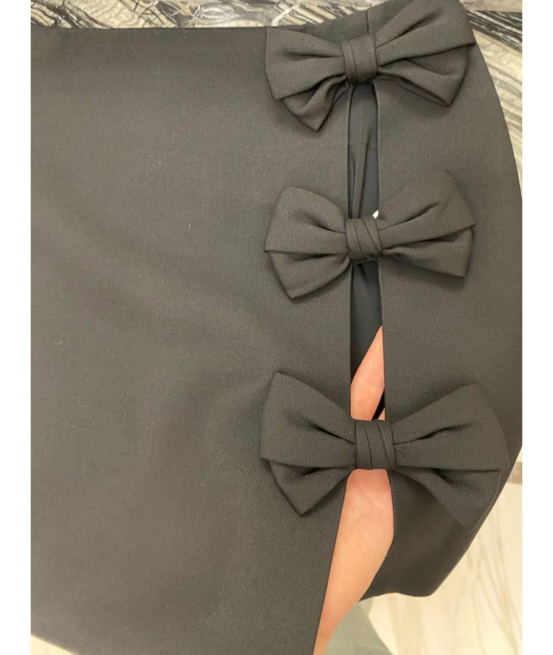 VALENTINO Черная юбка мини, фото 4