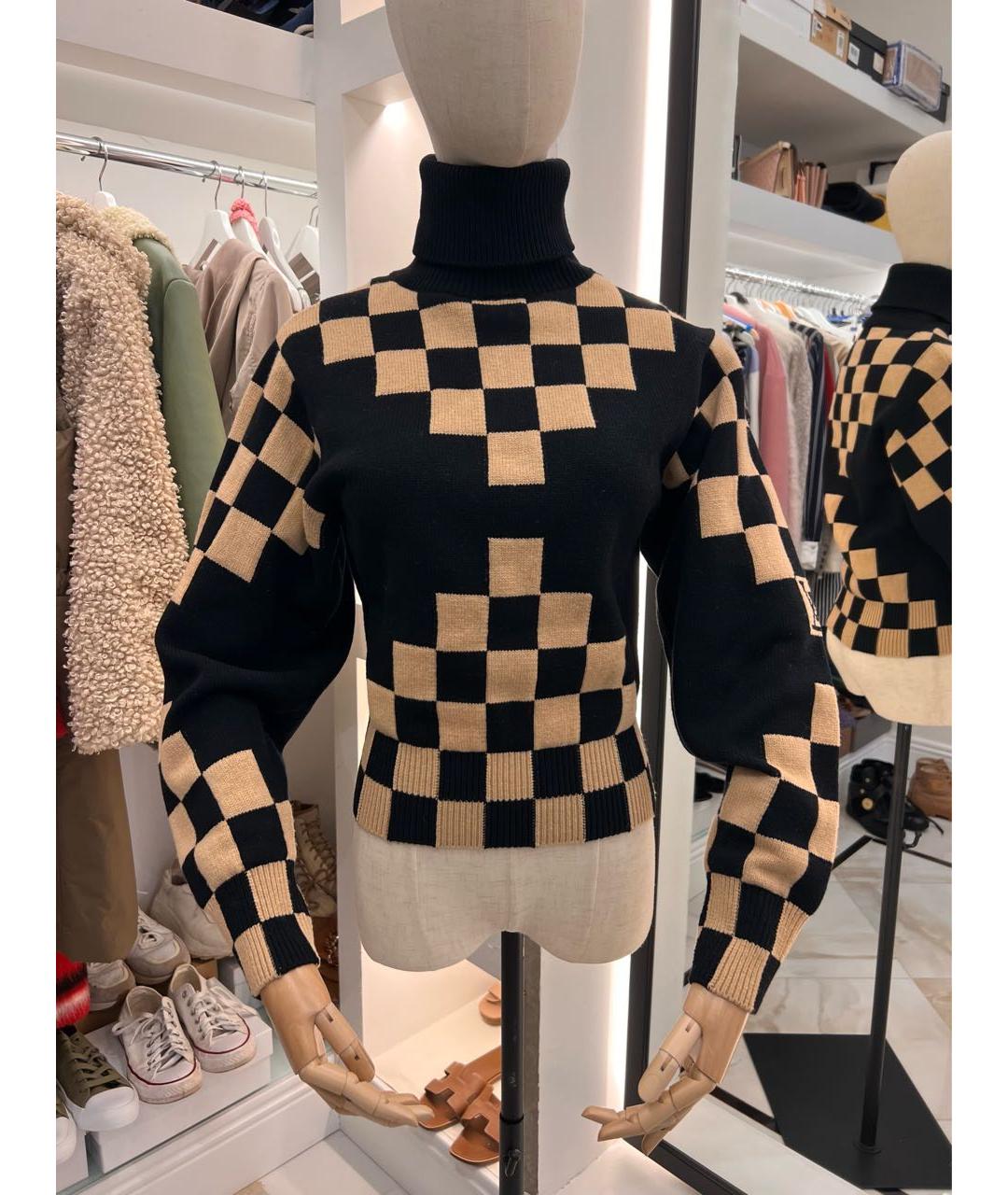 LOUIS VUITTON Коричневый шерстяной джемпер / свитер, фото 9