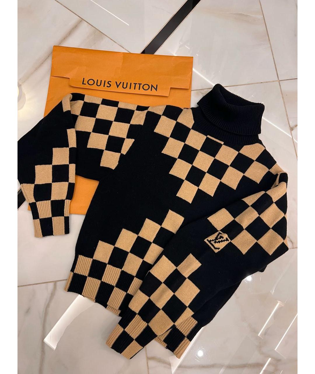 LOUIS VUITTON Коричневый шерстяной джемпер / свитер, фото 2