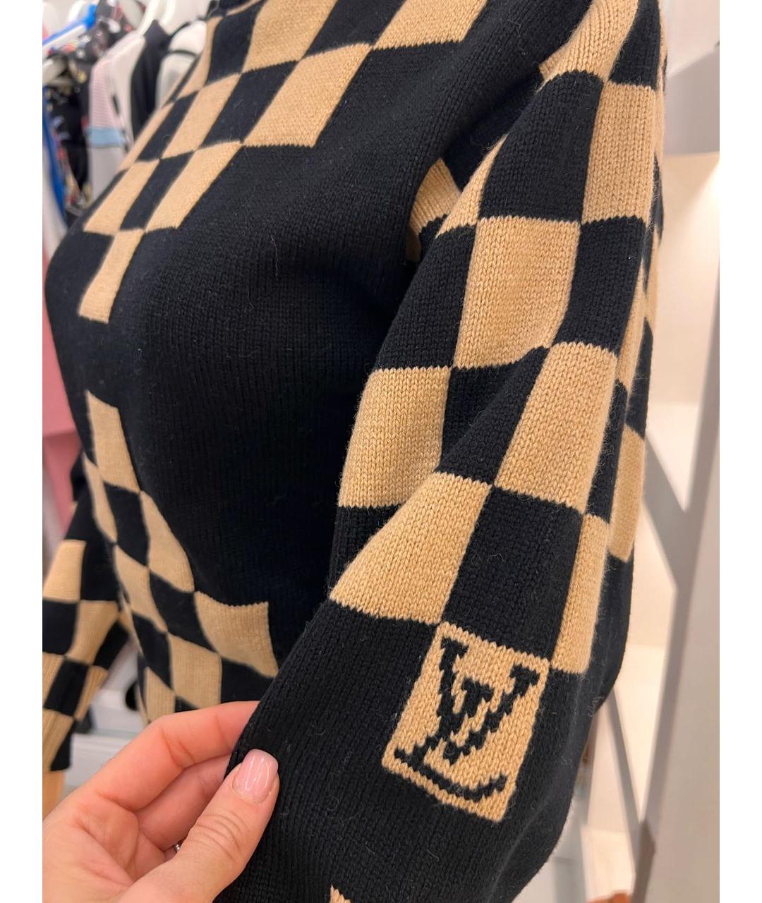 LOUIS VUITTON Коричневый шерстяной джемпер / свитер, фото 8