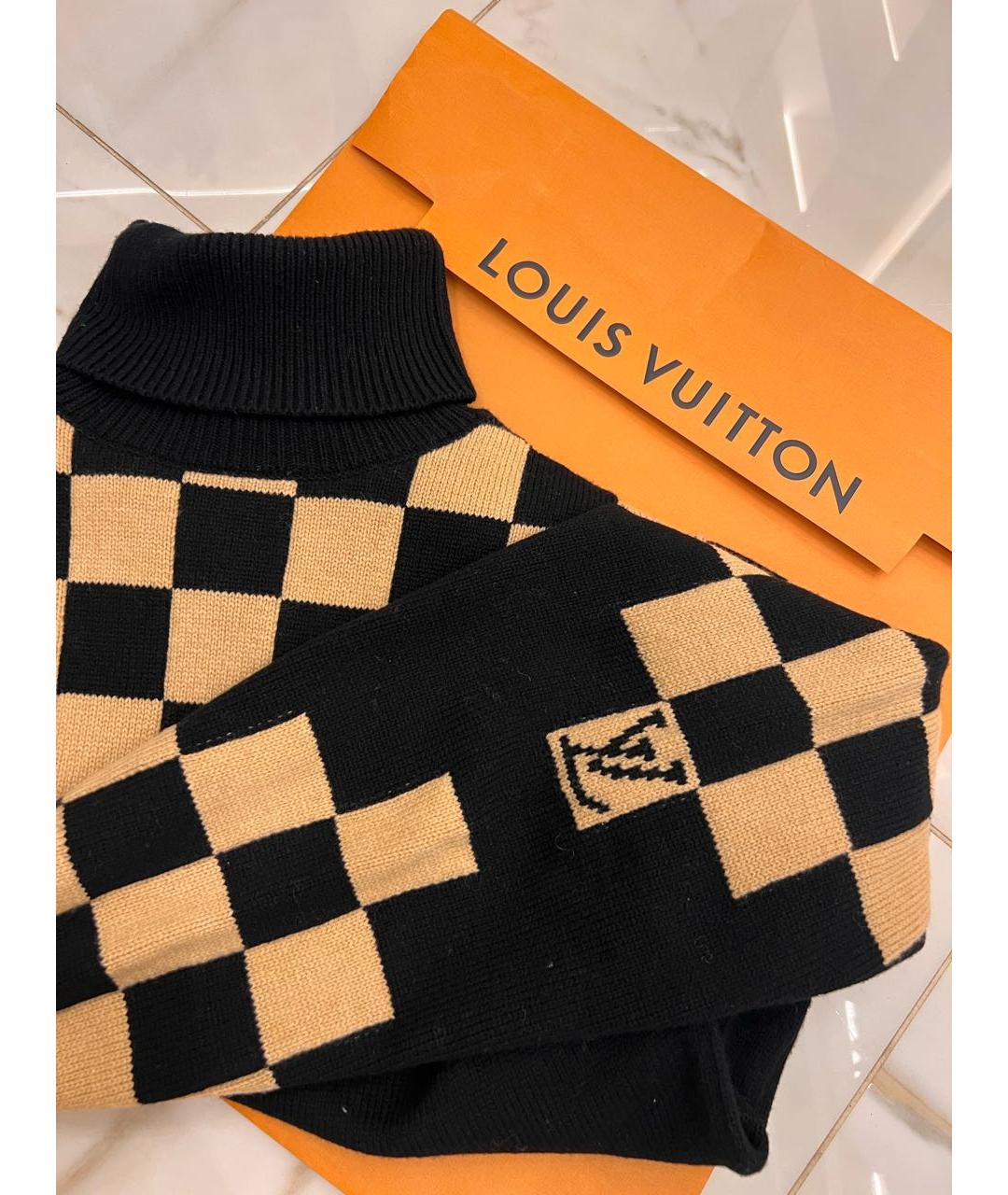 LOUIS VUITTON Коричневый шерстяной джемпер / свитер, фото 4