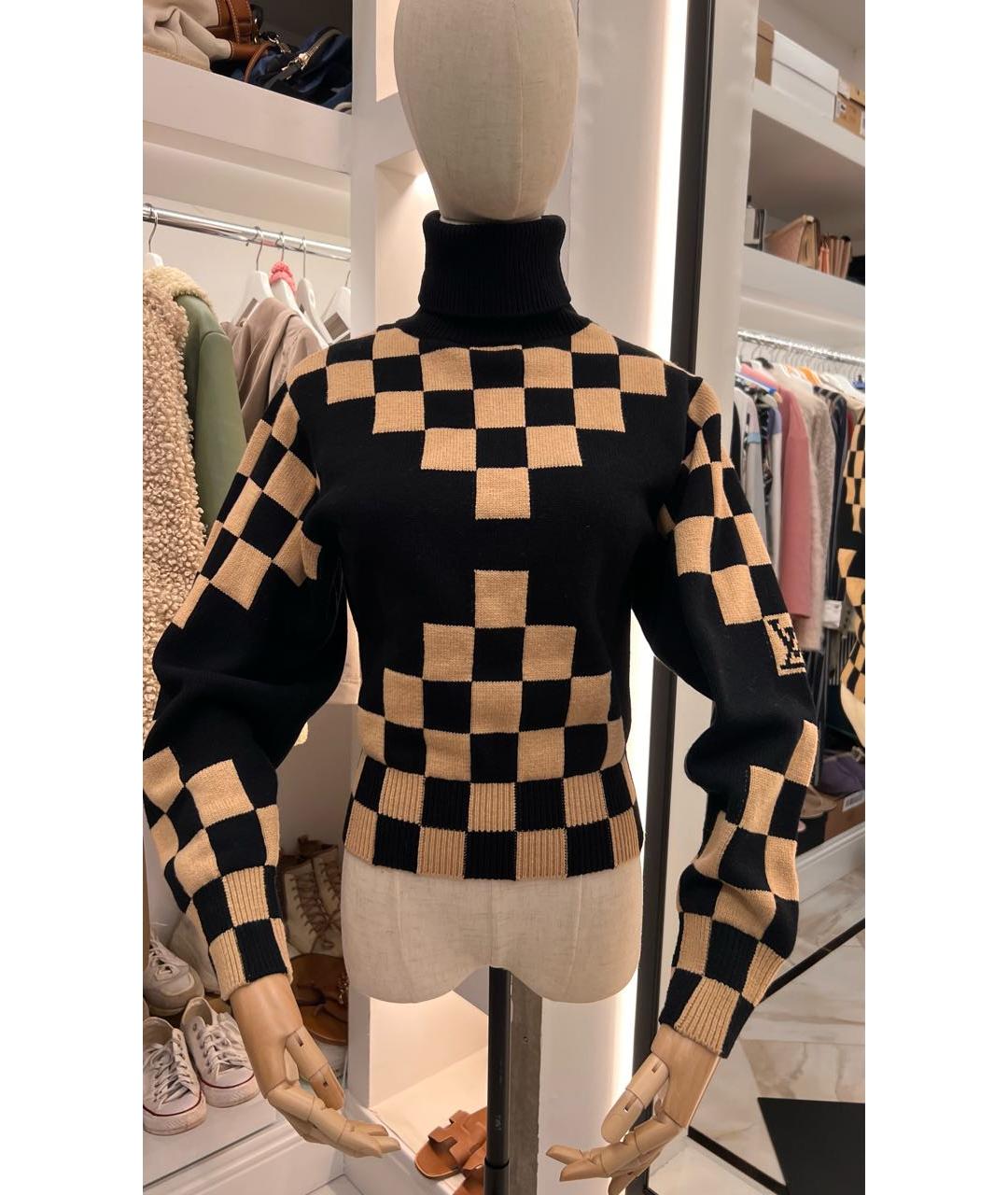 LOUIS VUITTON Коричневый шерстяной джемпер / свитер, фото 6