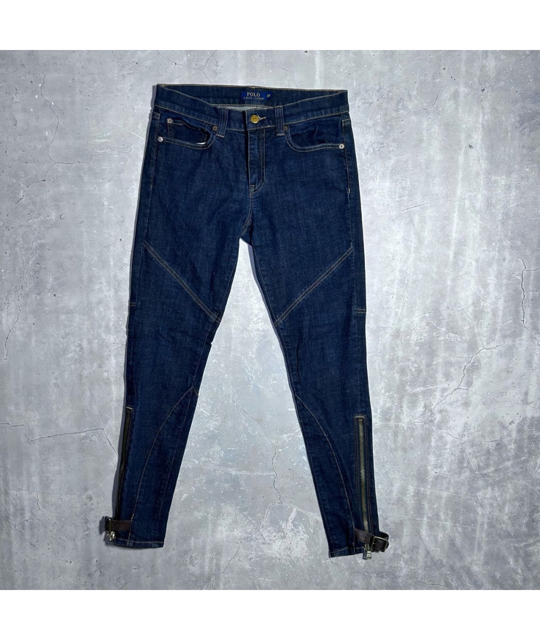 POLO RALPH LAUREN Темно-синие хлопко-эластановые джинсы слим, фото 8