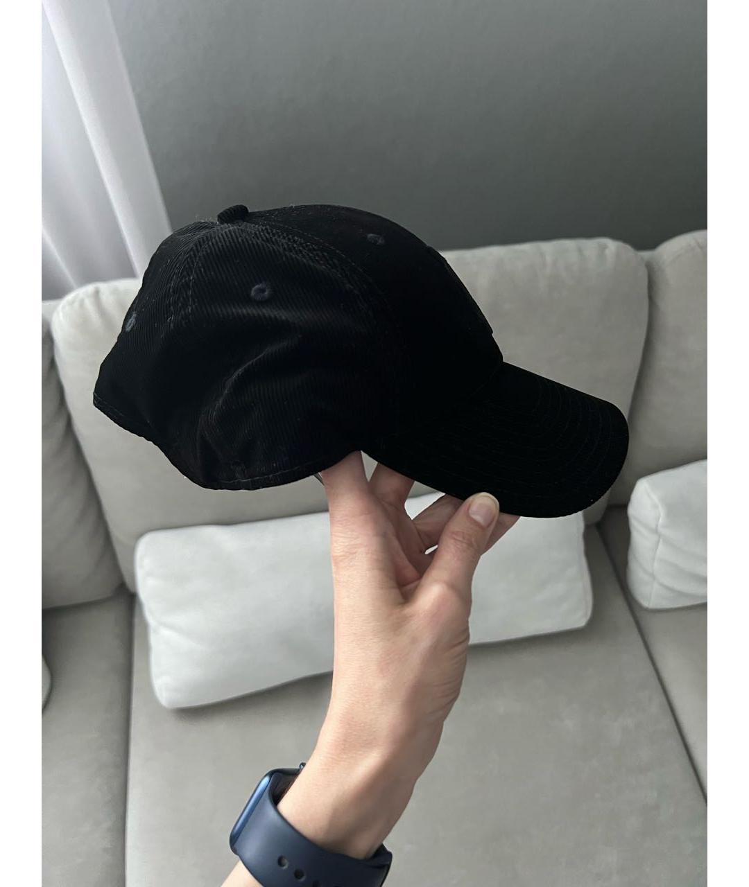 SAINT LAURENT Черная бархатная кепка, фото 2