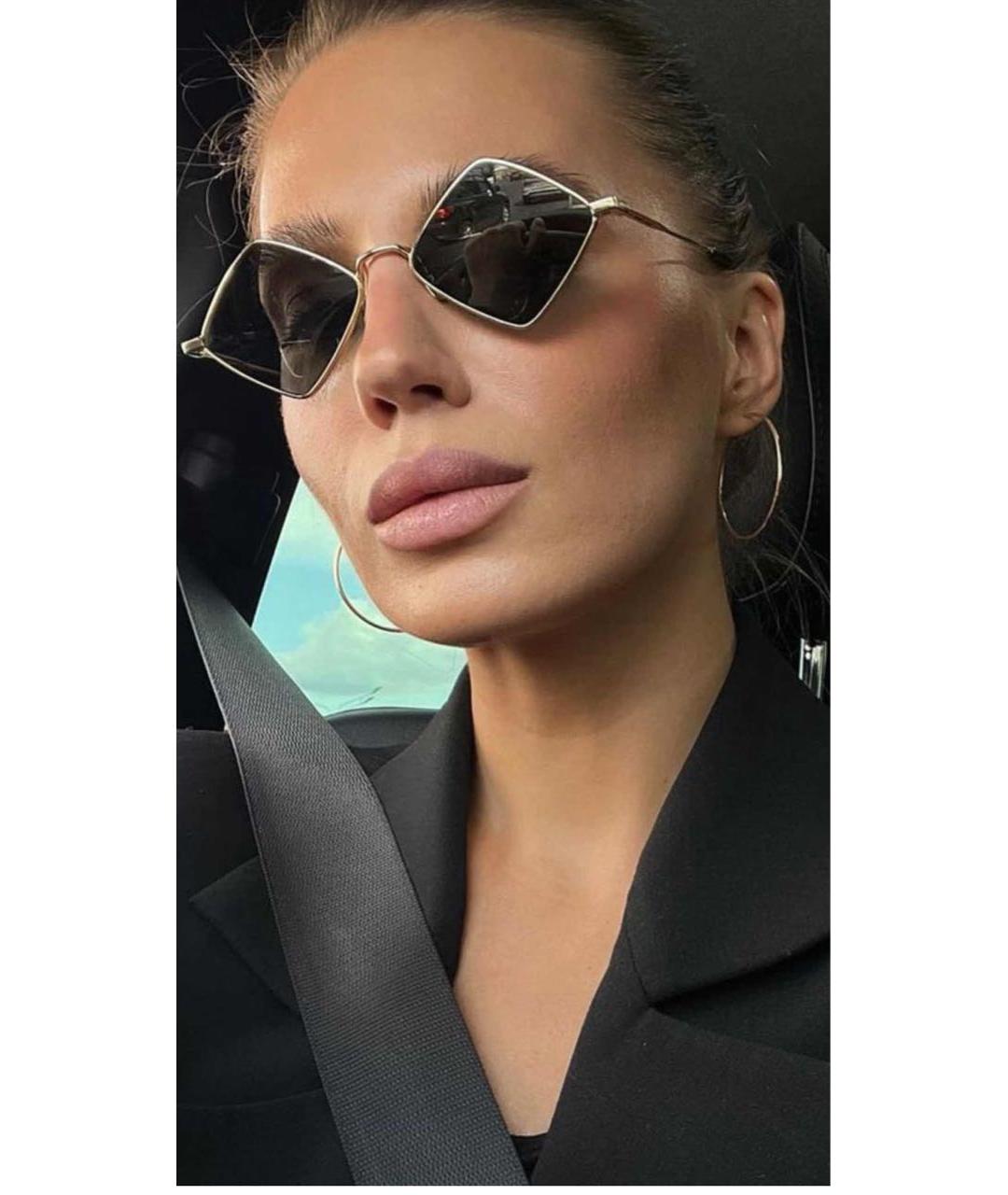 SAINT LAURENT Серебряные металлические солнцезащитные очки, фото 5