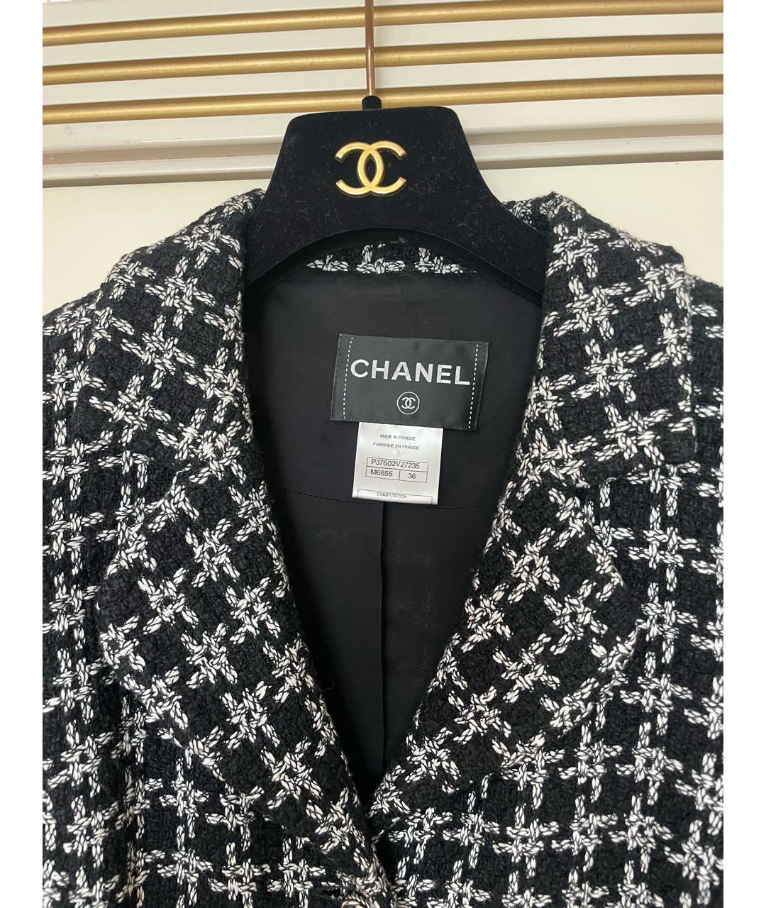 CHANEL PRE-OWNED Черный хлопковый жакет/пиджак, фото 3