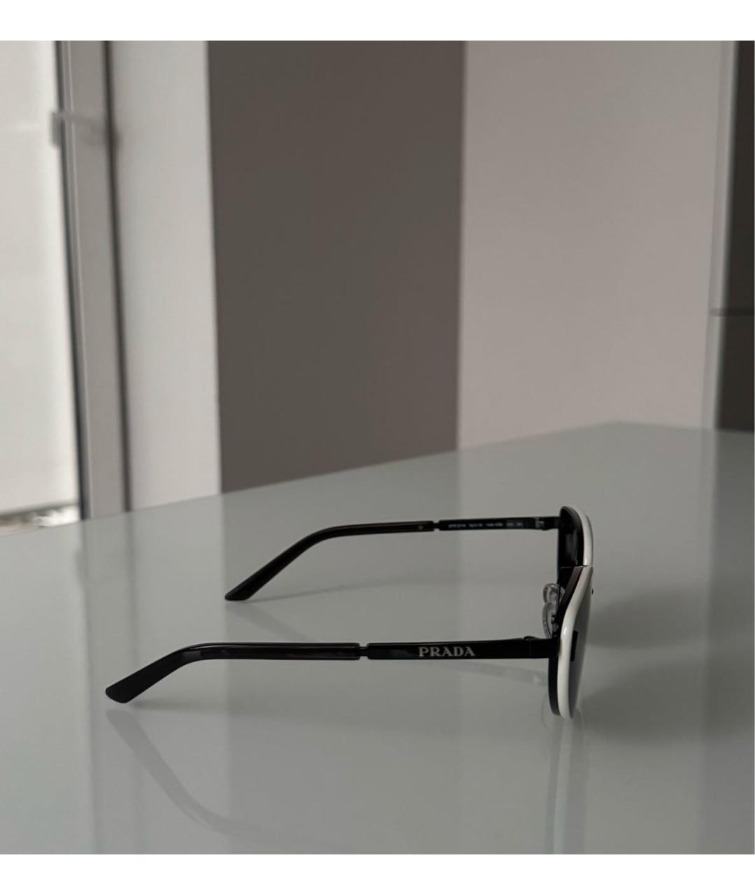 PRADA Черные пластиковые солнцезащитные очки, фото 7