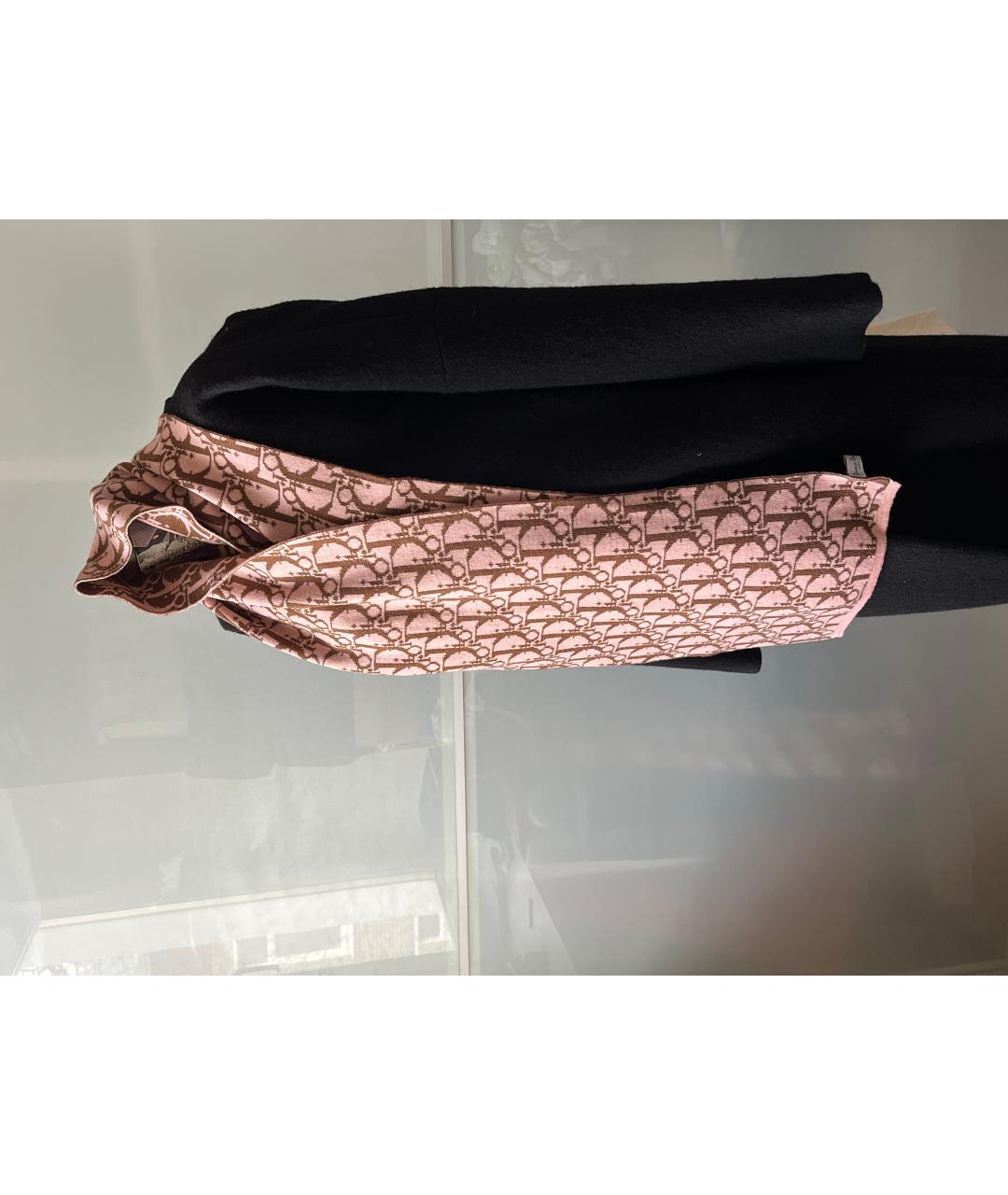 CHRISTIAN DIOR Розовый шерстяной шарф, фото 5
