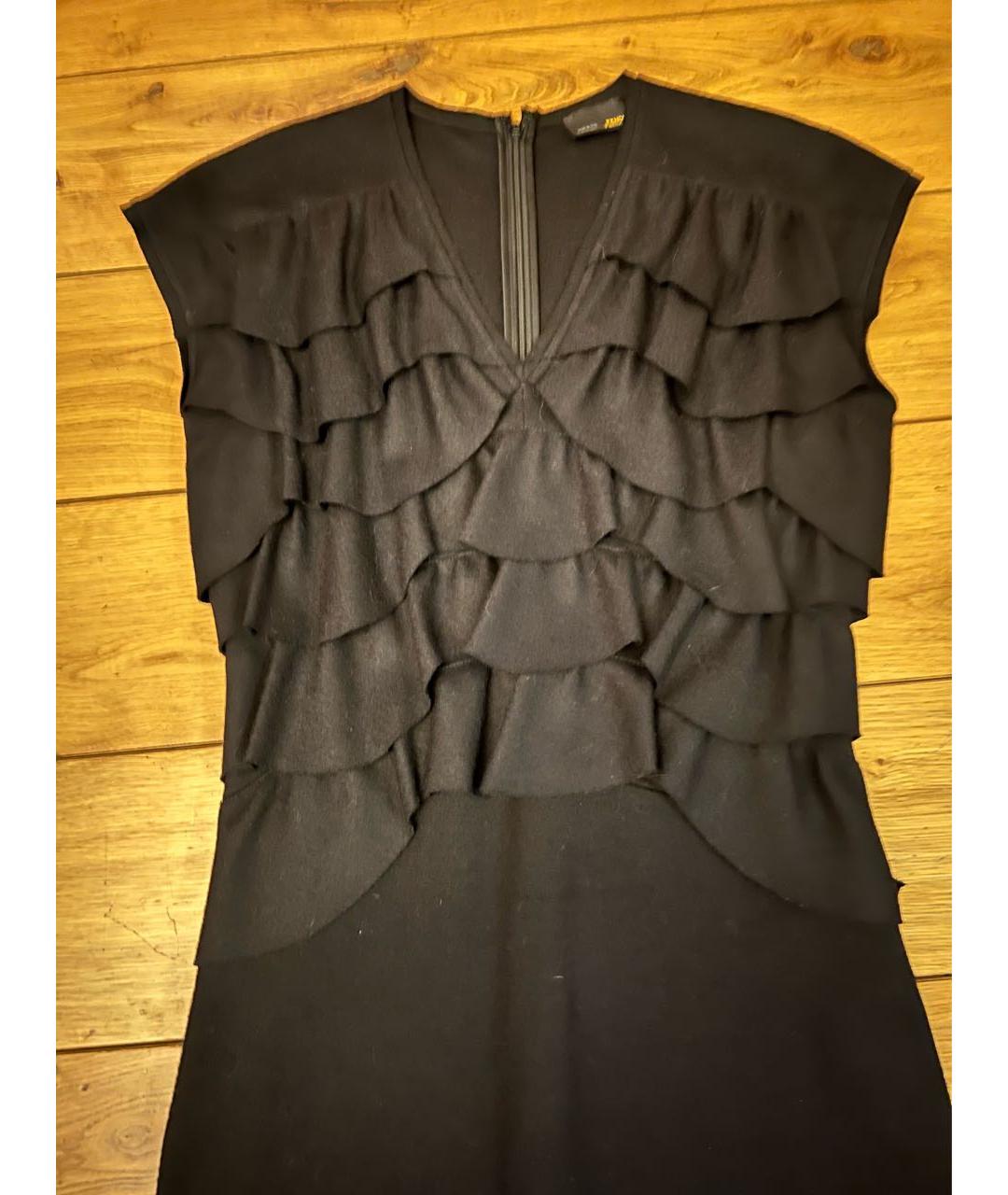 FENDI Черное шерстяное повседневное платье, фото 3