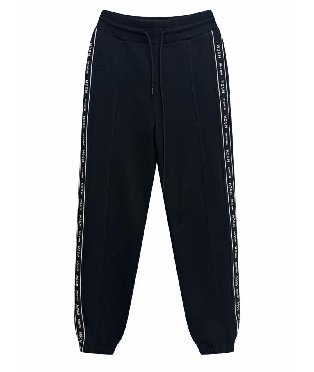 MSGM Черные хлопковые спортивные брюки и шорты, фото 1