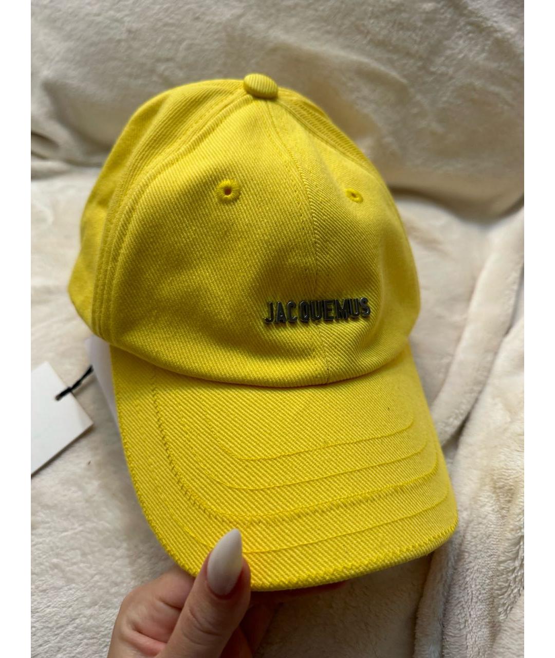 JACQUEMUS Желтая хлопковая кепка, фото 2
