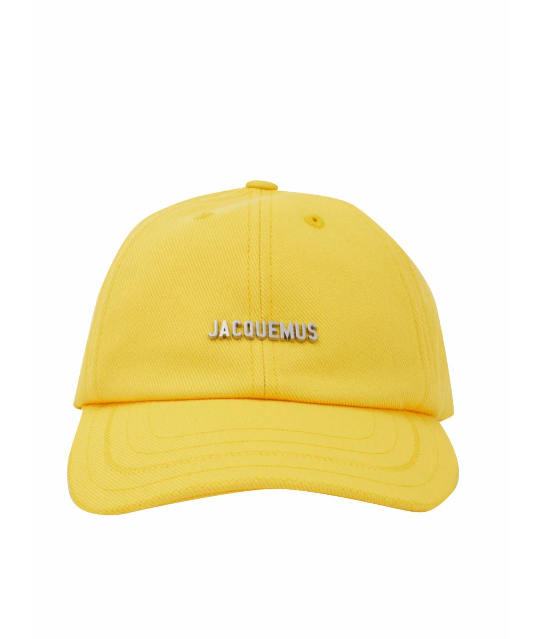JACQUEMUS Желтая хлопковая кепка, фото 1