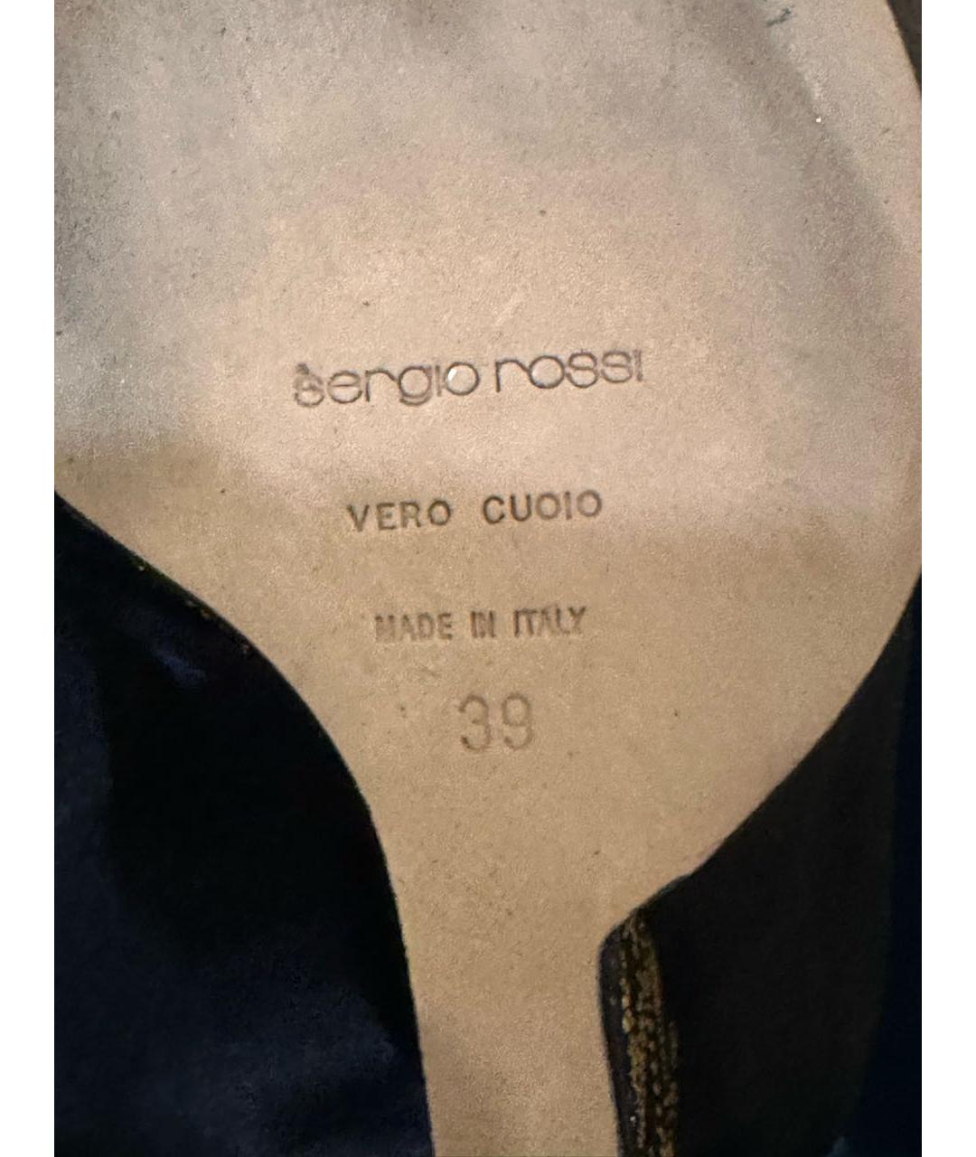 SERGIO ROSSI Черные замшевые туфли, фото 6