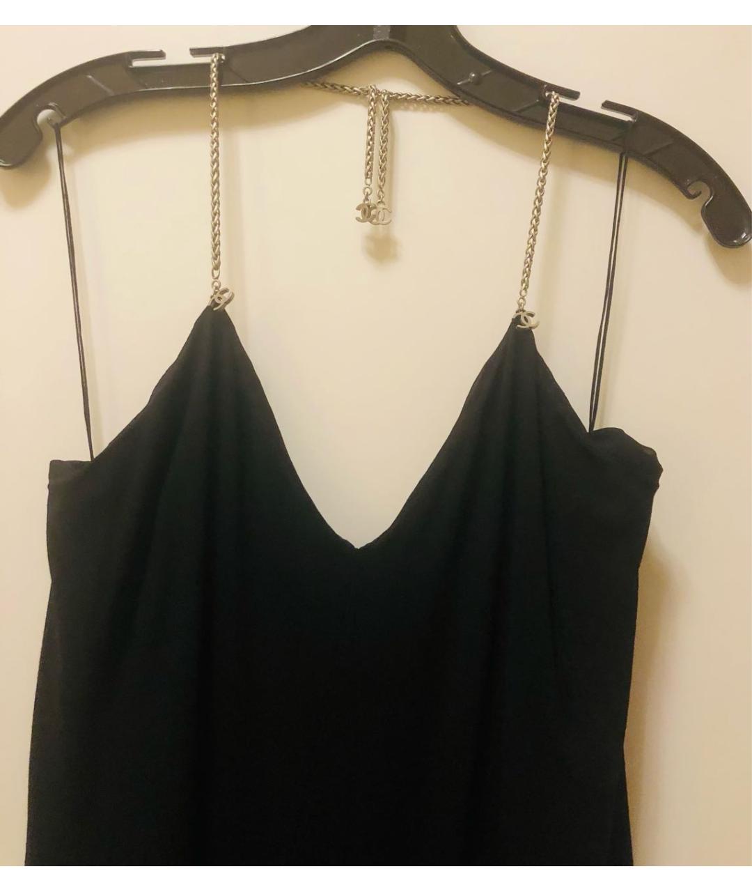 CHANEL PRE-OWNED Черное шерстяное вечернее платье, фото 4