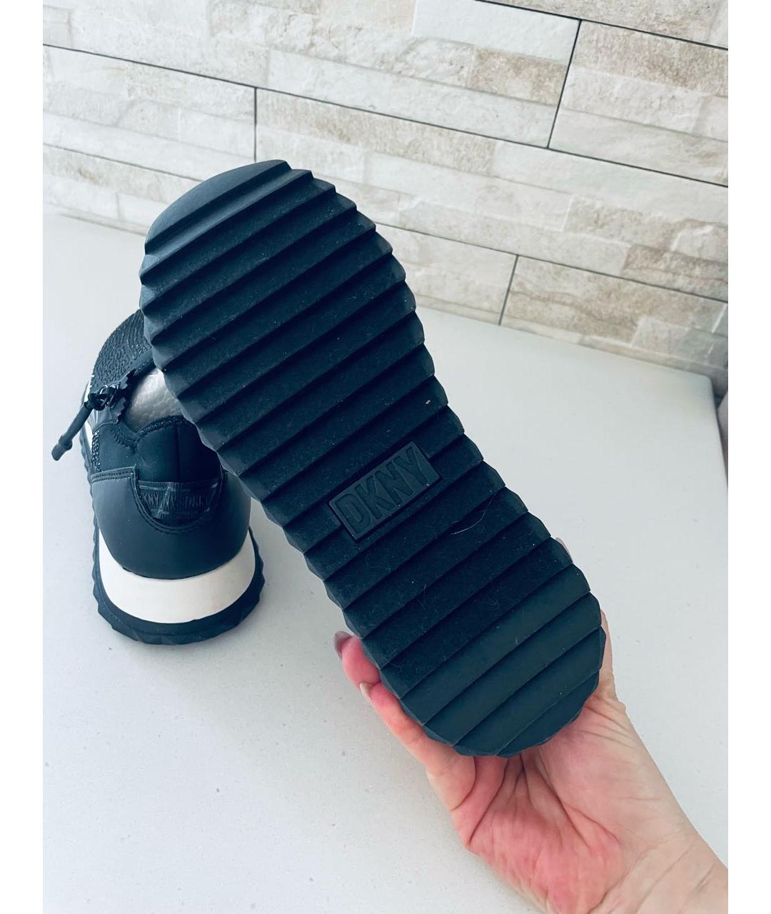 DKNY Черные текстильные кроссовки, фото 5