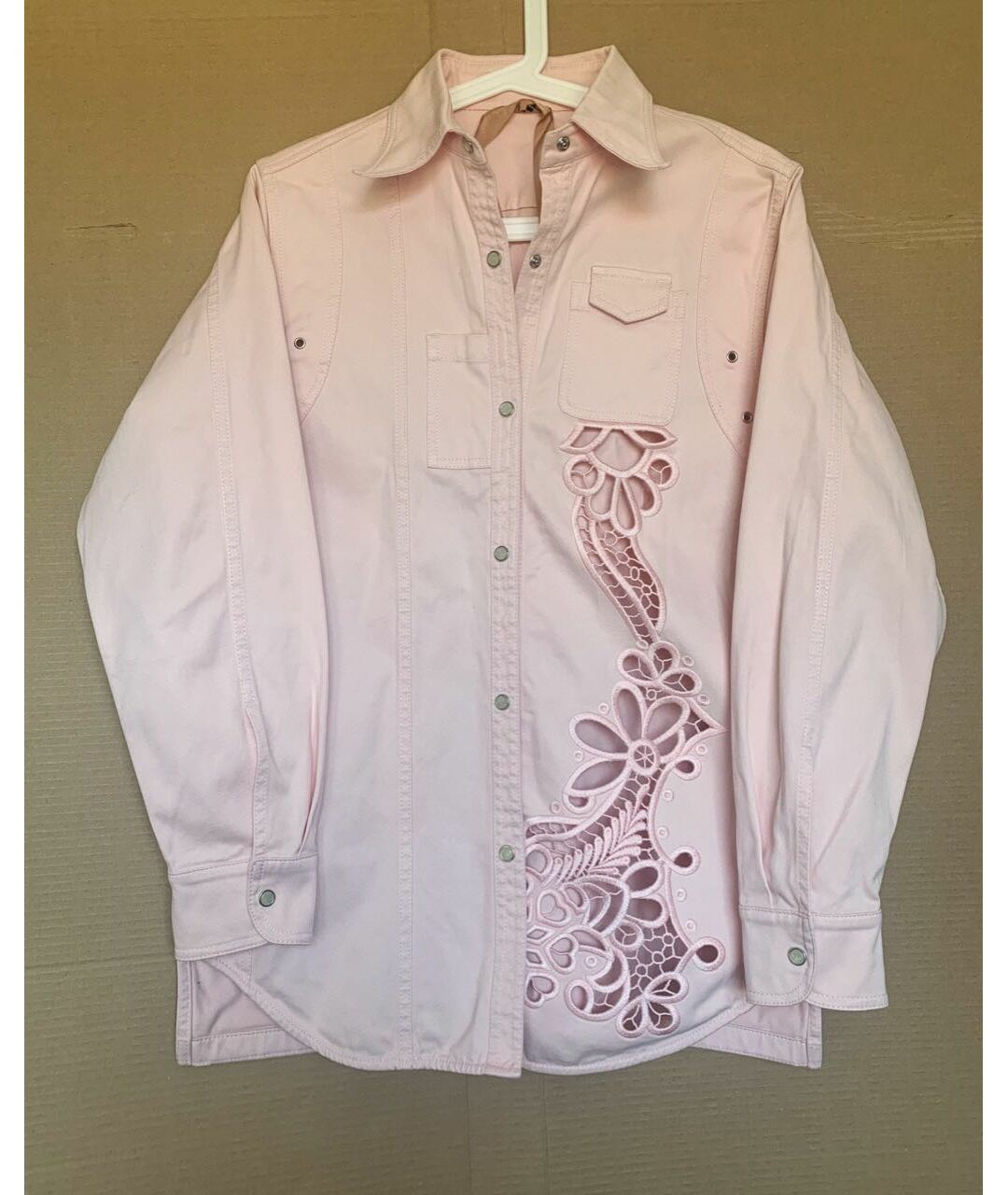 №21 Розовая хлопко-эластановая куртка, фото 9