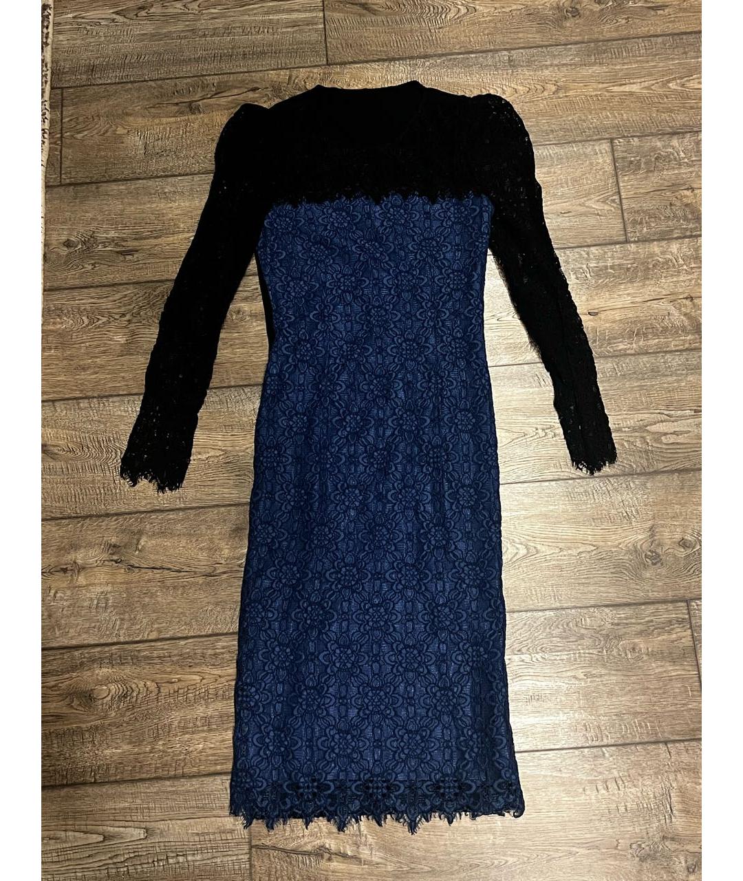 PINKO Синее вискозное вечернее платье, фото 2