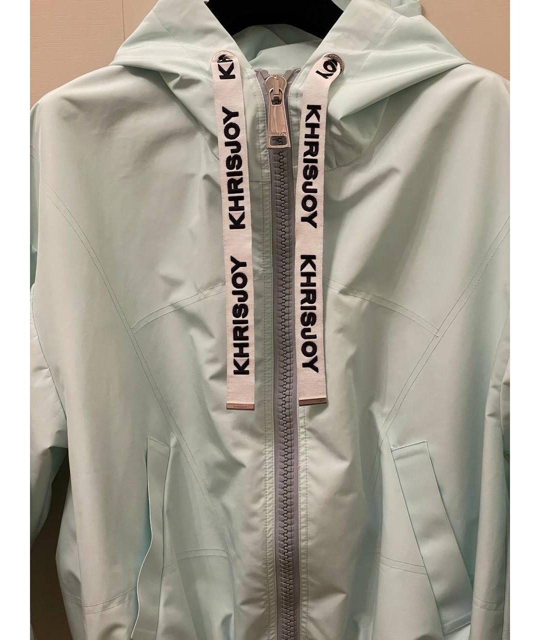 KHRISJOY Бирюзовая полиэстеровая куртка, фото 3