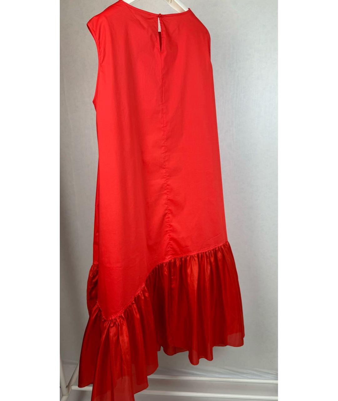 LIVIANA CONTI Красное хлопко-эластановое повседневное платье, фото 2