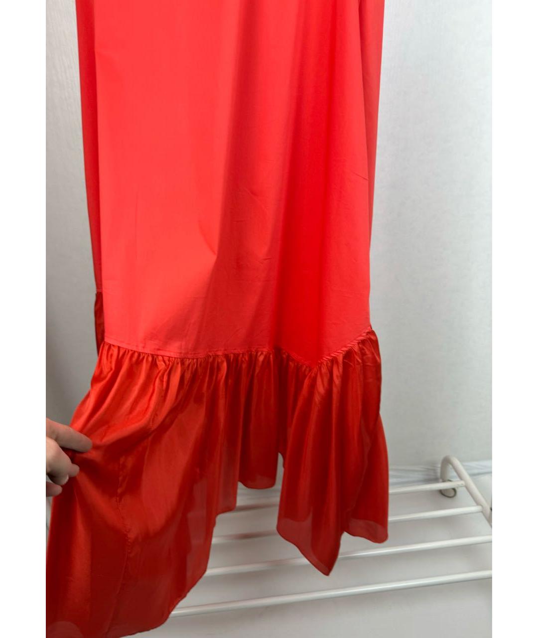 LIVIANA CONTI Красное хлопко-эластановое повседневное платье, фото 6