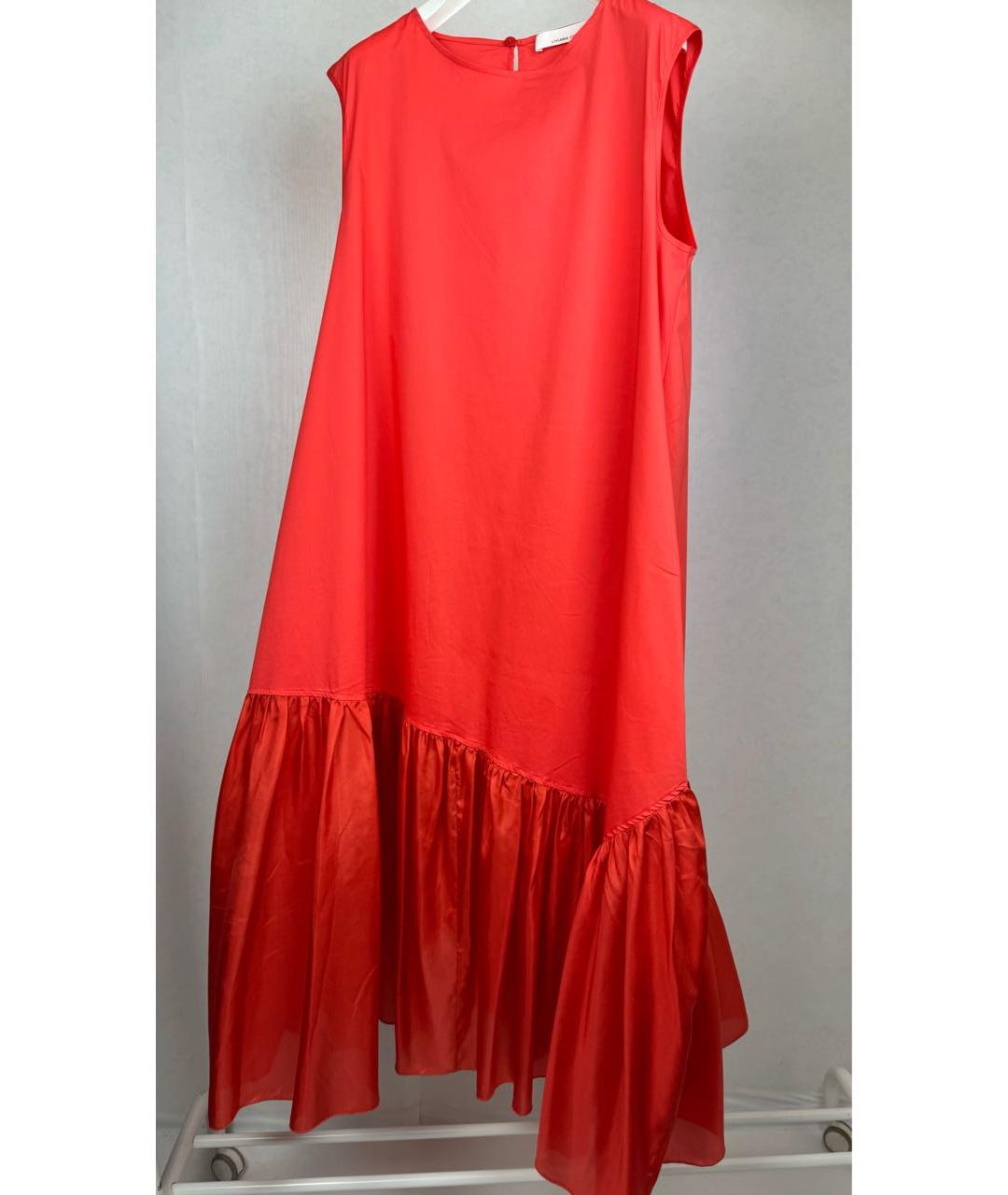 LIVIANA CONTI Красное хлопко-эластановое повседневное платье, фото 8