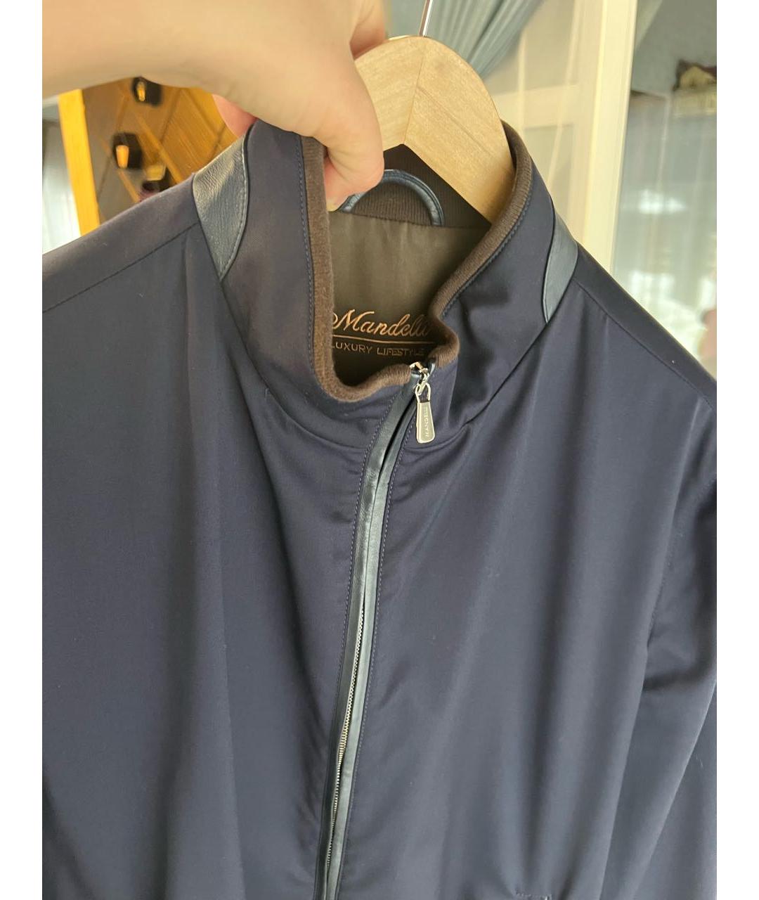 ENRICO MANDELLI Темно-синяя шерстяная куртка, фото 6