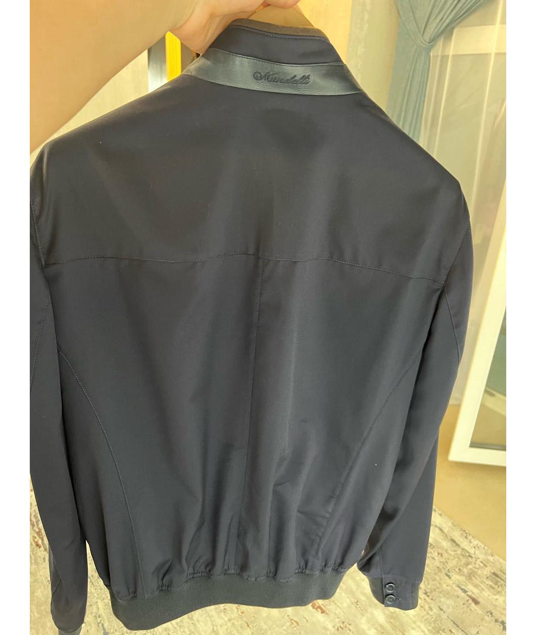 ENRICO MANDELLI Темно-синяя шерстяная куртка, фото 2