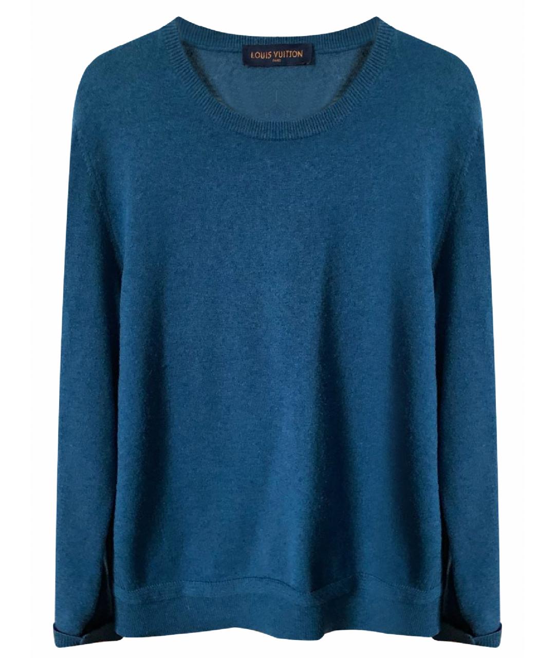 LOUIS VUITTON PRE-OWNED Синий кашемировый джемпер / свитер, фото 1